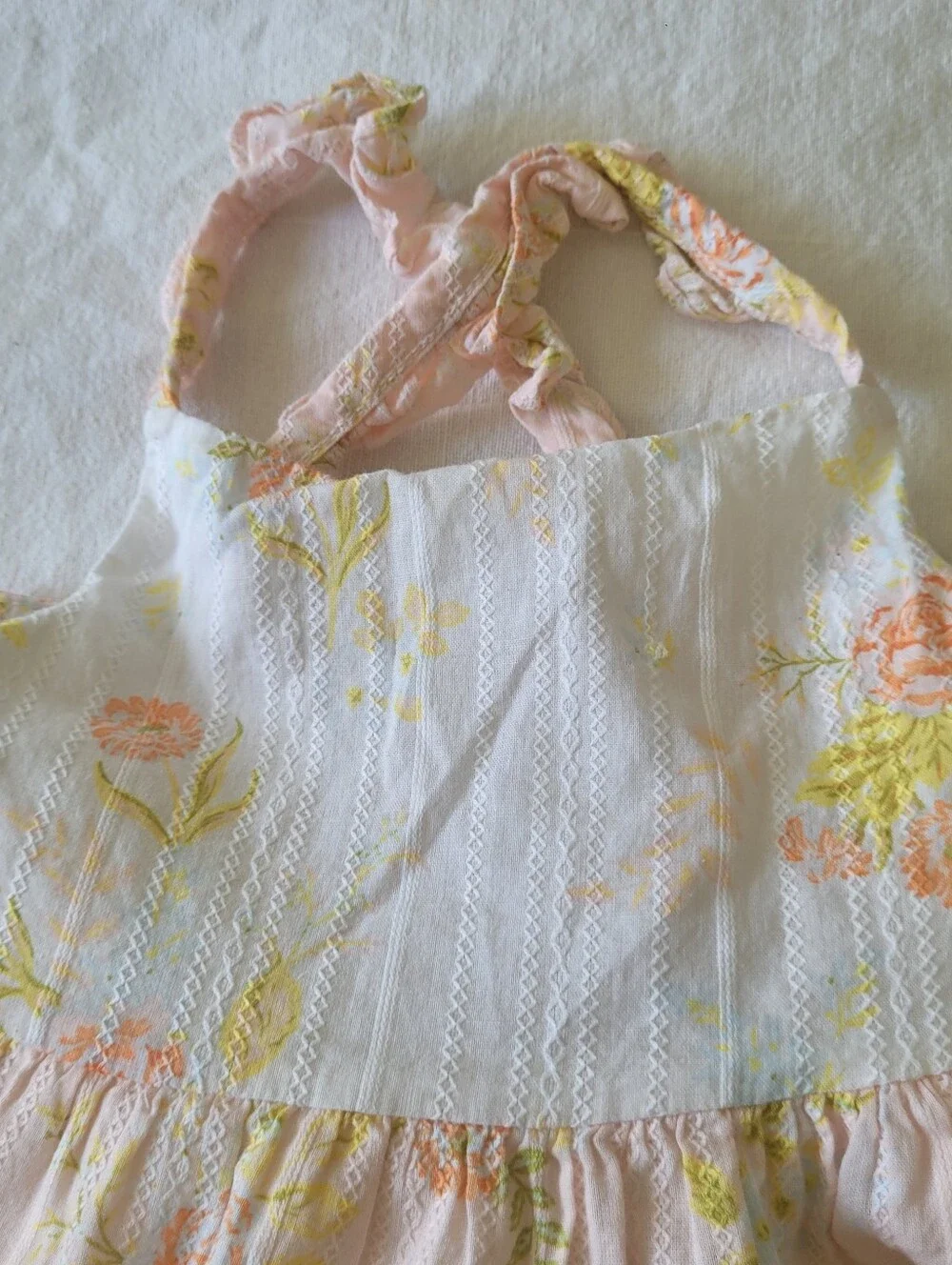 Catherine Malandrino Toddler Girls Dress 3T Tiered Floral Sleeveless Cottagecore